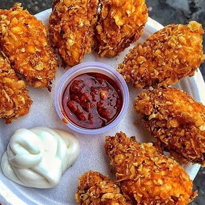 Chicken Cheese Kurkure Momo